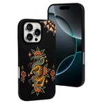 Vintage Snake And Tiger Print - Phone Case