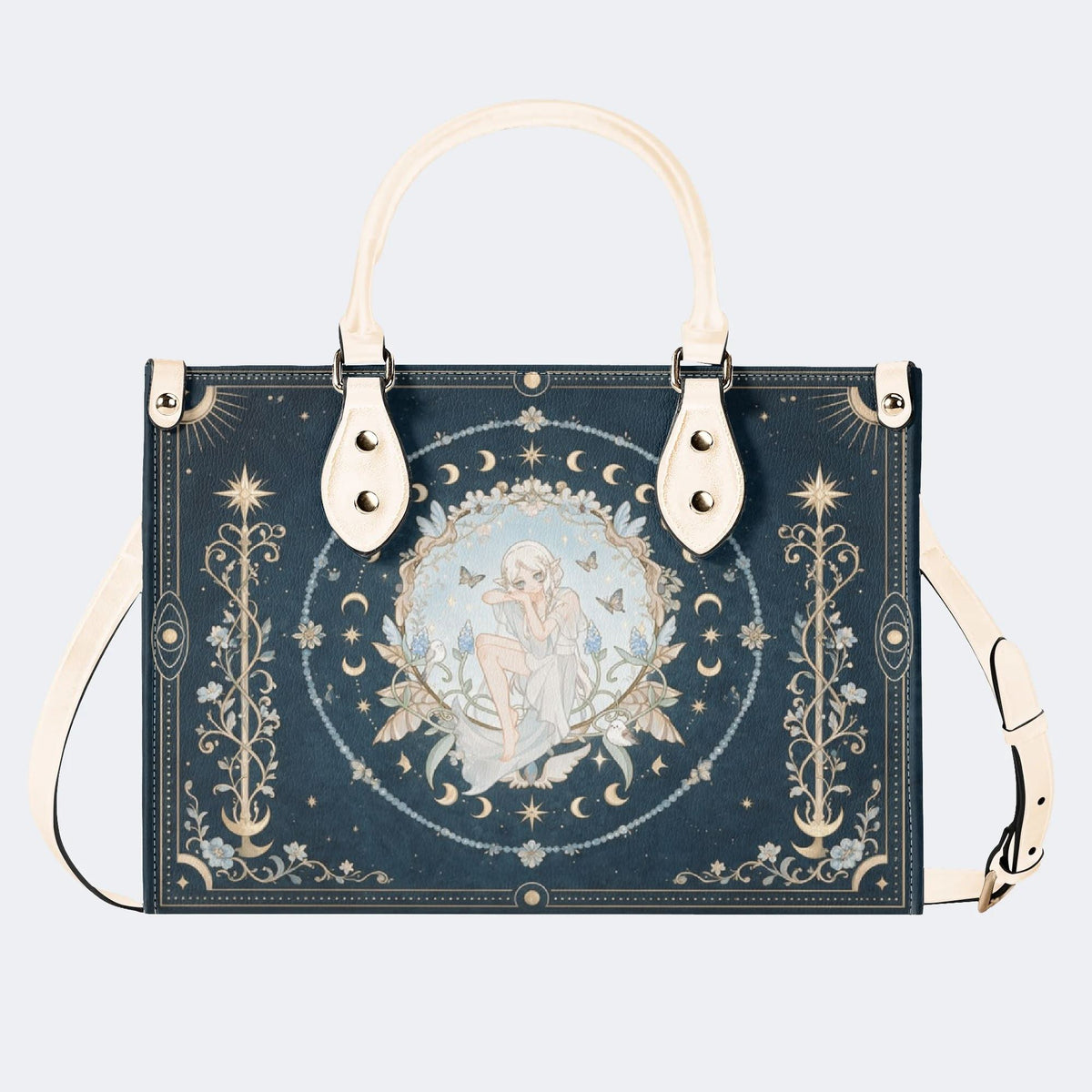Angel Butterfly Moon Print Handbag Factory Direct Sales