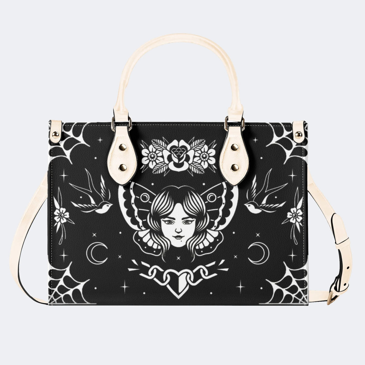 Vintage Tattoo Art Print - Leather Handbag
