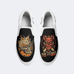 Unisex Horror Skull Print - Slip On Shoes