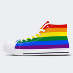 8-Color Pride Flag High Top Canvas Shoes