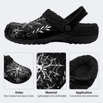 Dark Spider Web - Fur Lined Slippers/Sandals