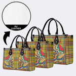 Retro Check Tiger - Leather Handbag