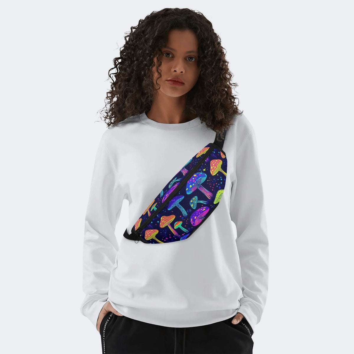 Neon Color Mushroom Print - Fanny Package