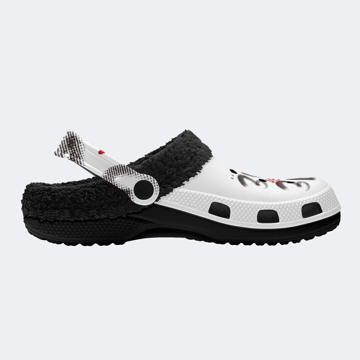Punk Plaid Graffiti - Fur Lined Slippers/Sandals