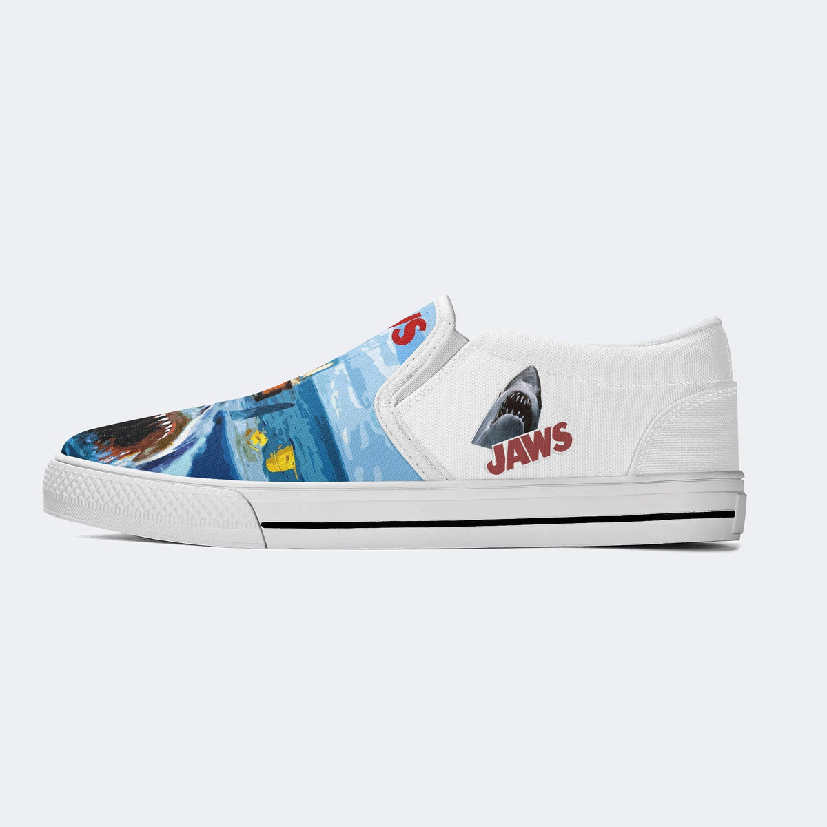 Jaws Movie Retro Print - Slip On Shoes