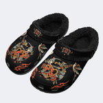 Old School True Love Print - Fur Lined Slippers/Sandals