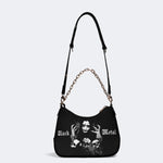 Black Metal - Leather Crossbody Bag