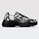 Klobige Sneakers mit Totenkopf-Print 