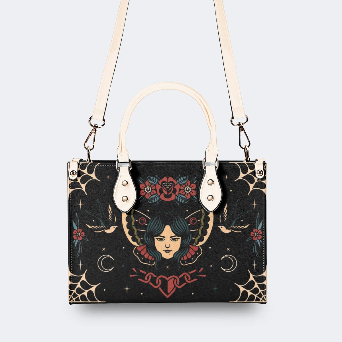 Vintage Tattoo Art Print - Leather Handbag