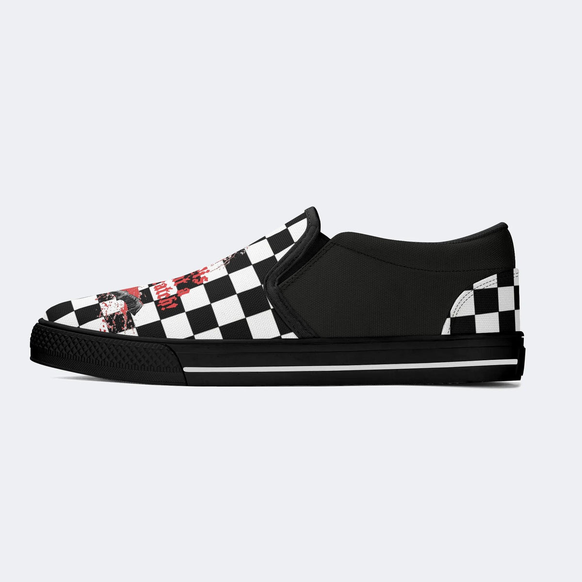 Unisex Tis But A Scratch Print - Slip On Shoes