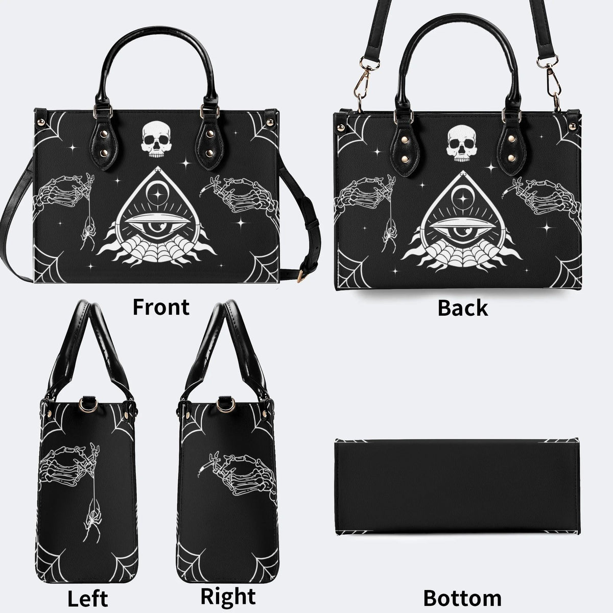 Retro Ghost Eye - Leather Handbag