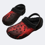 Crimson Fire Bird - Fur Lined Slippers/Sandals