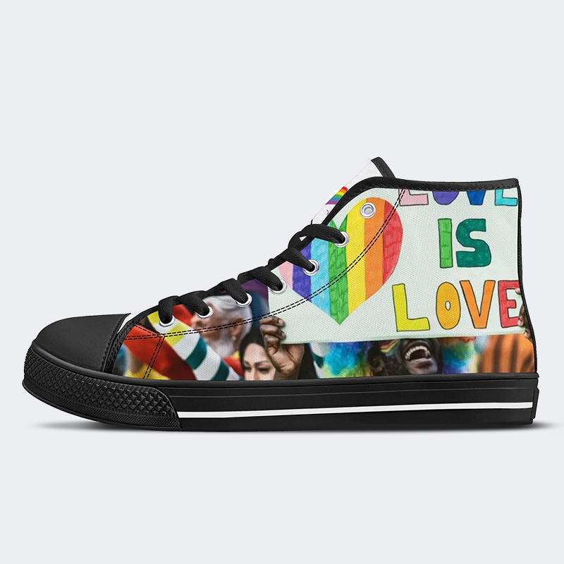 Pride Month High Top Canvas Shoes