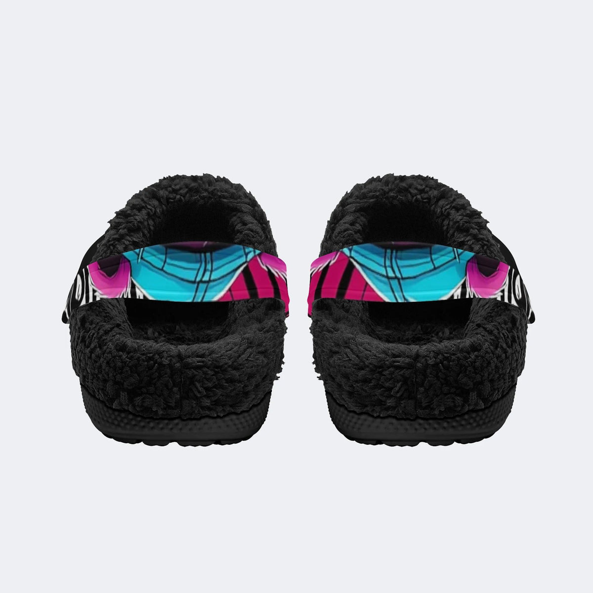 Graffiti Teddy Art - Fur Lined Slippers/Sandals