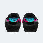 Graffiti Teddy Art - Fur Lined Slippers/Sandals