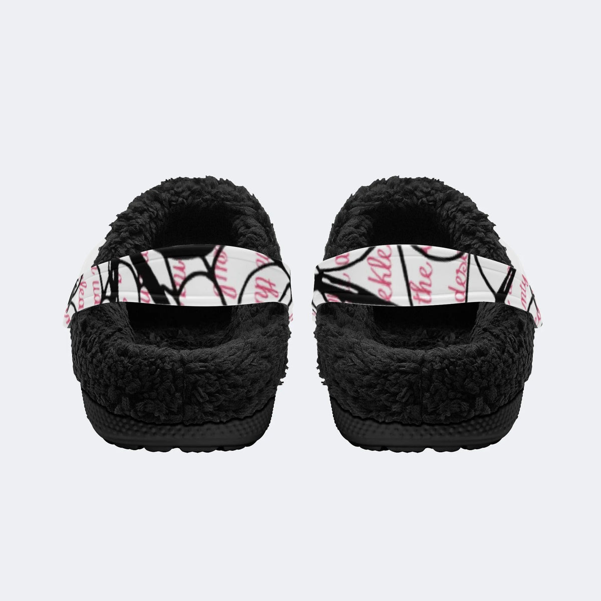 Dark Web Spider Graphic - Fur Lined Slippers/Sandals