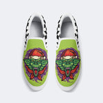 Scary Goblin Christmas Hat Print - Slip On Shoes