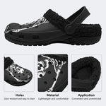 Lovers Bone Skull - Fur Lined Slippers/Sandals