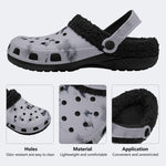 Unisex Ink Print - Fur Lined Slippers/Sandals