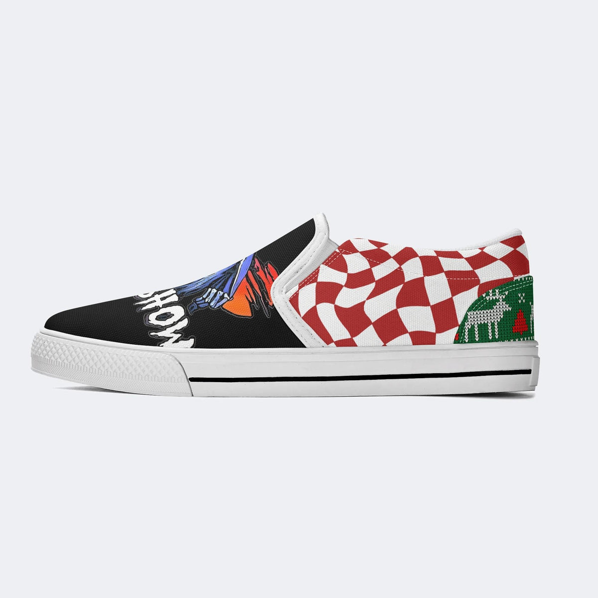 Horror Movie Vintage Graphic Print - Slip On Shoes