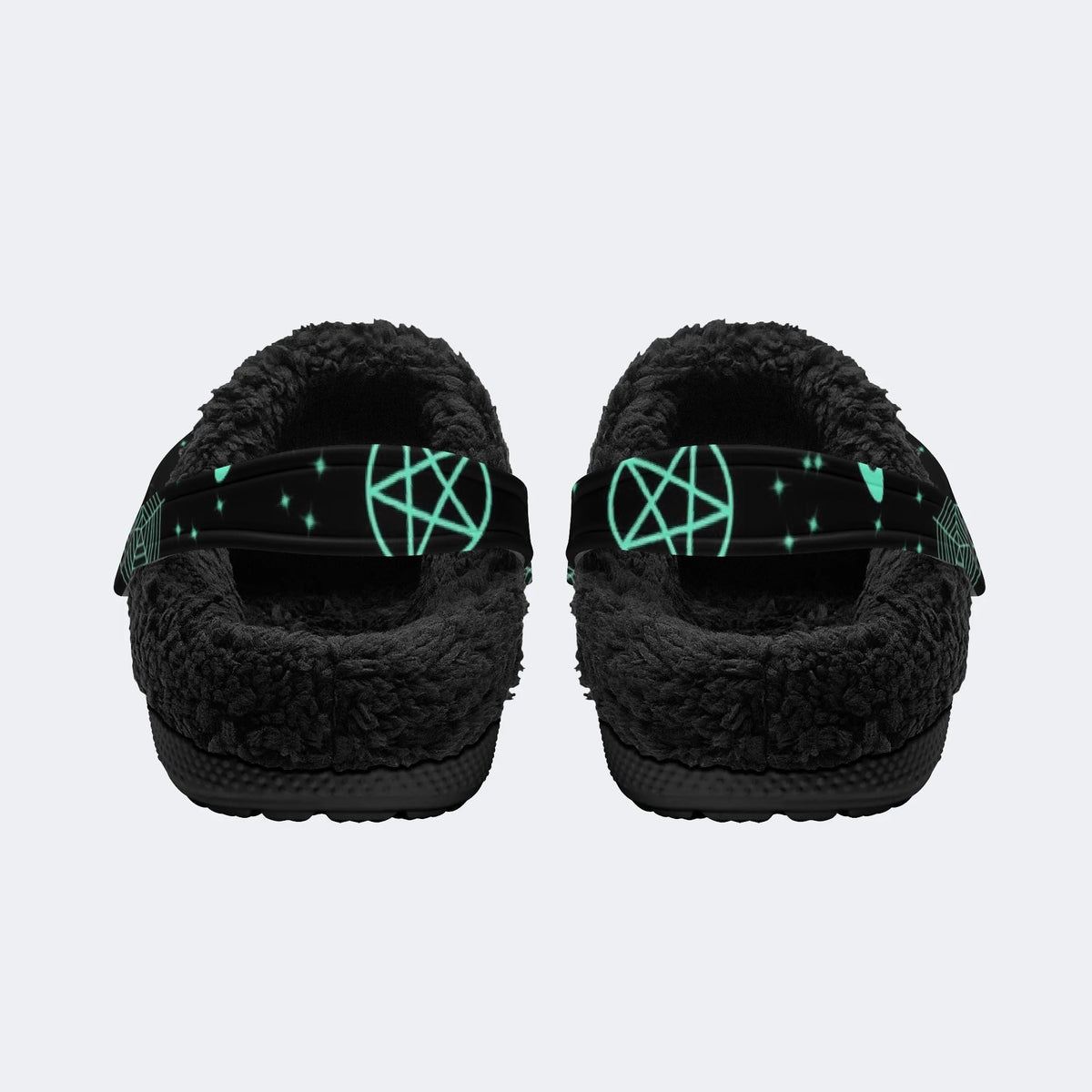 Spooky Glow Skull - Fur Lined Slippers/Sandals