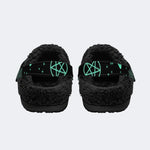 Spooky Glow Skull - Fur Lined Slippers/Sandals
