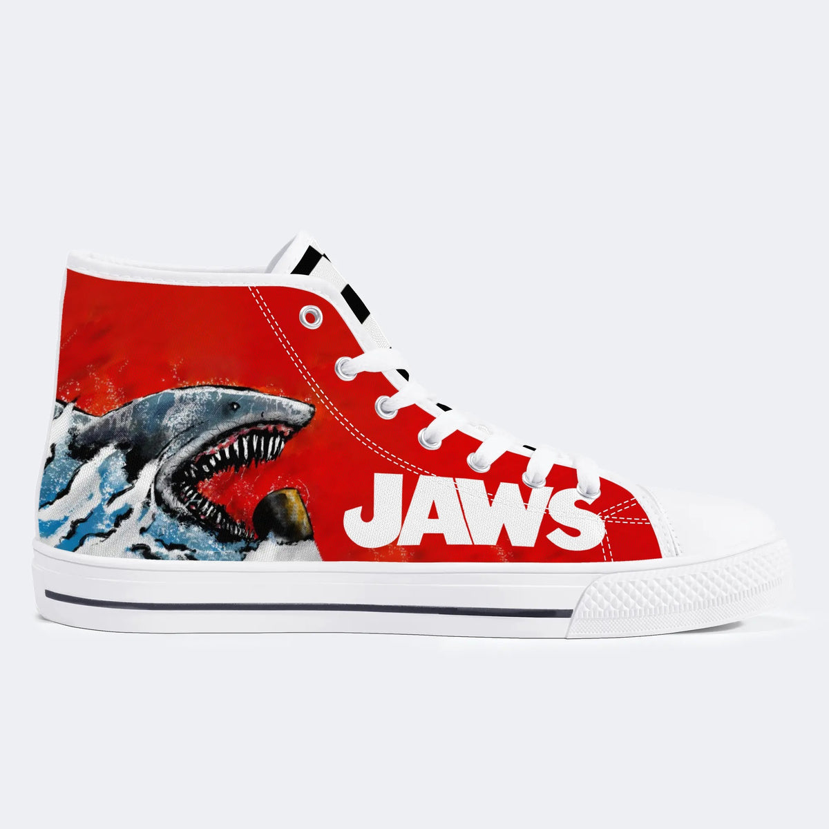 Jaws Sea Print - High Top Canvas