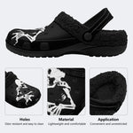 Creepy Skeleton Pulse - Fur Lined Slippers/Sandals