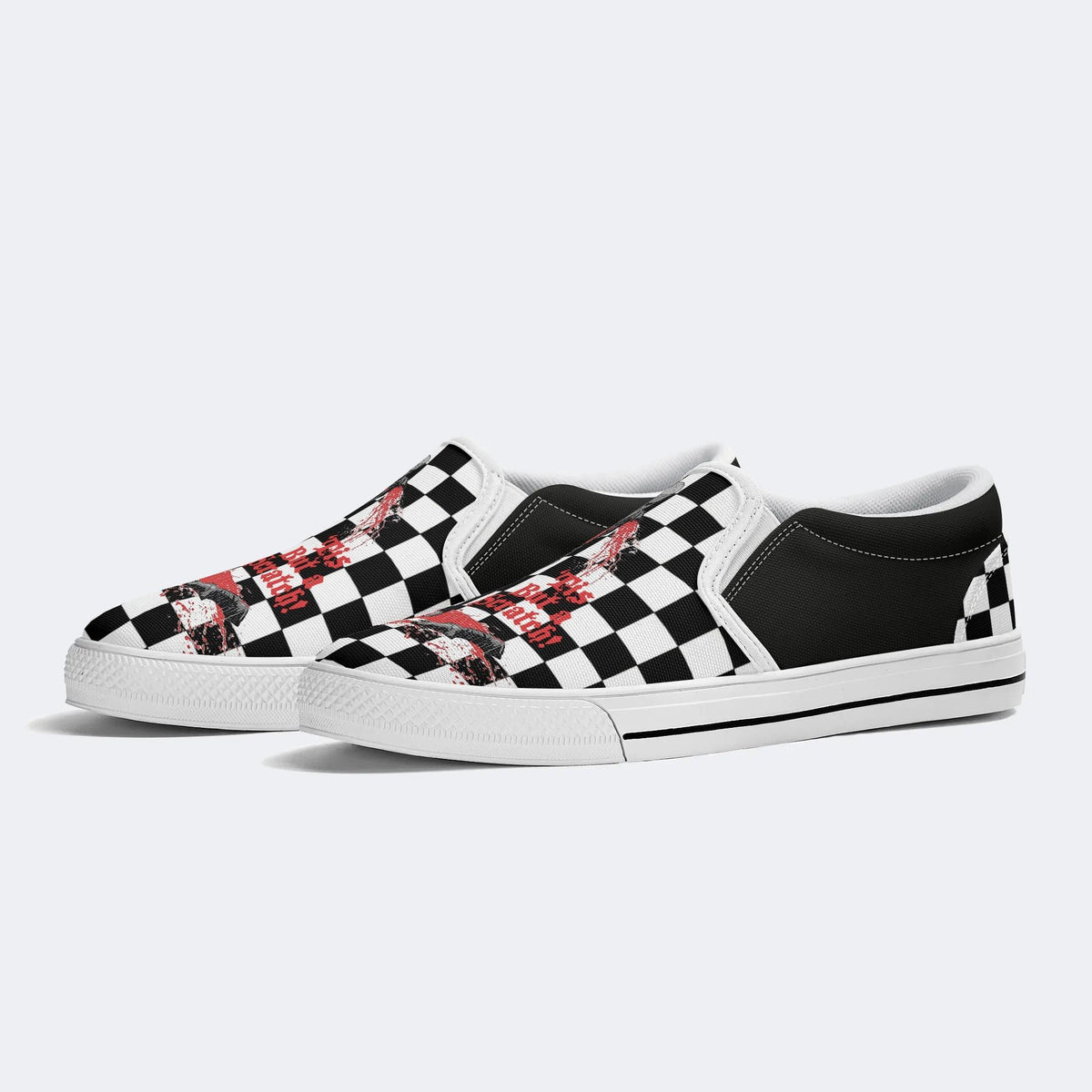 Unisex Tis But A Scratch Print - Slip On Shoes