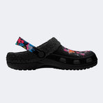 Dark Splatter Bear - Fur Lined Slippers/Sandals