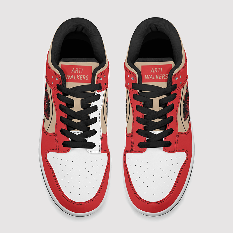 Hat Man Dunk Low Leather Sneakers