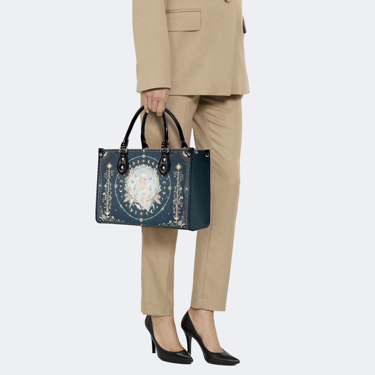 Angel Butterfly Moon Print Handbag Factory Direct Sales