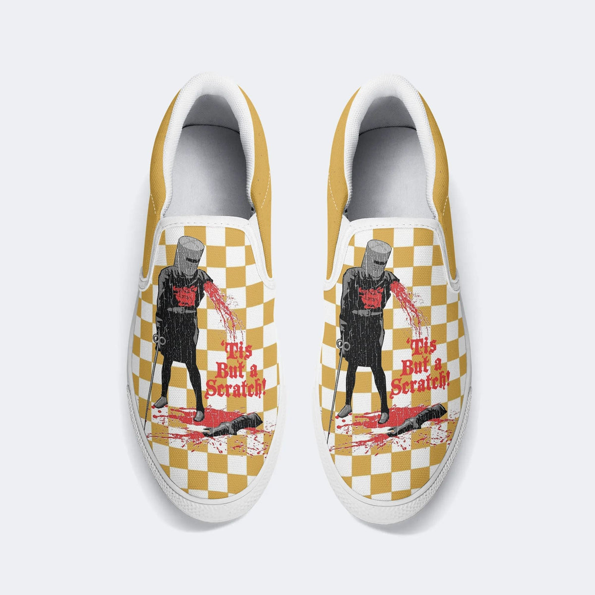 Unisex Tis But A Scratch Print - Slip On Shoes