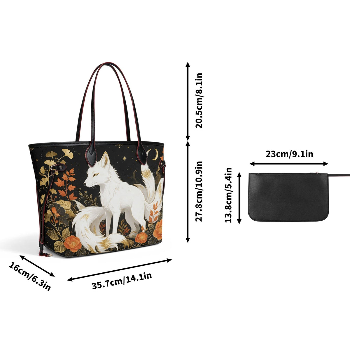 Autumn Fox Art - Large capacity handbag