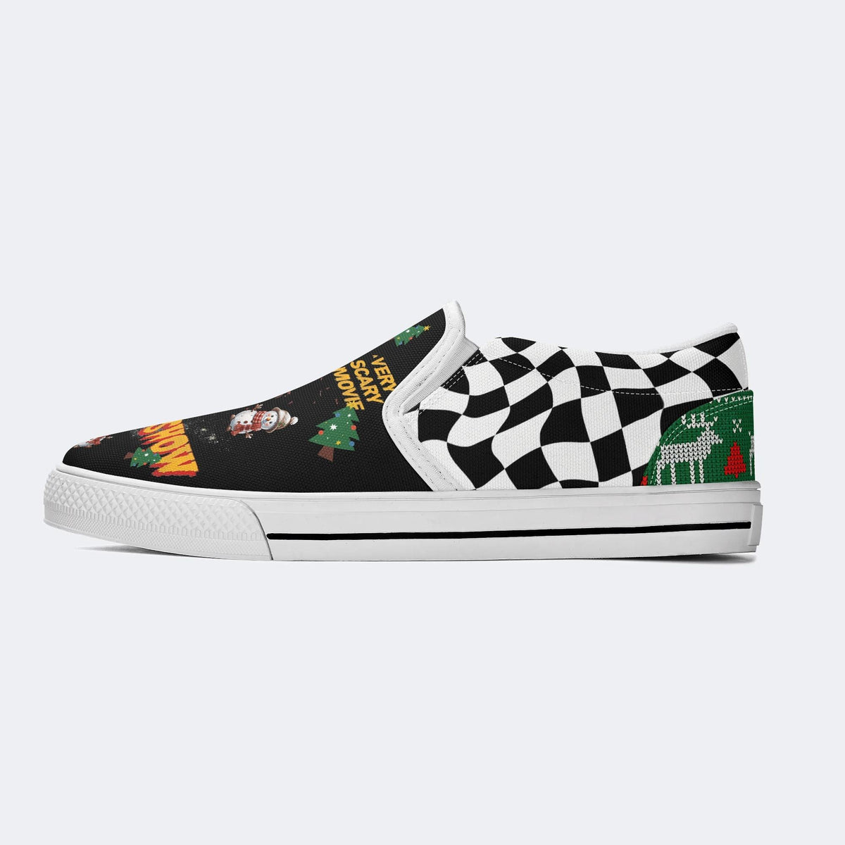 Horror Movie Vintage Graphic Print - Slip On Shoes