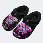 Pink Panther Print - Fur Lined Slippers/Sandals