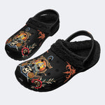 Pirate & UFO Print - Fur Lined Slippers/Sandals