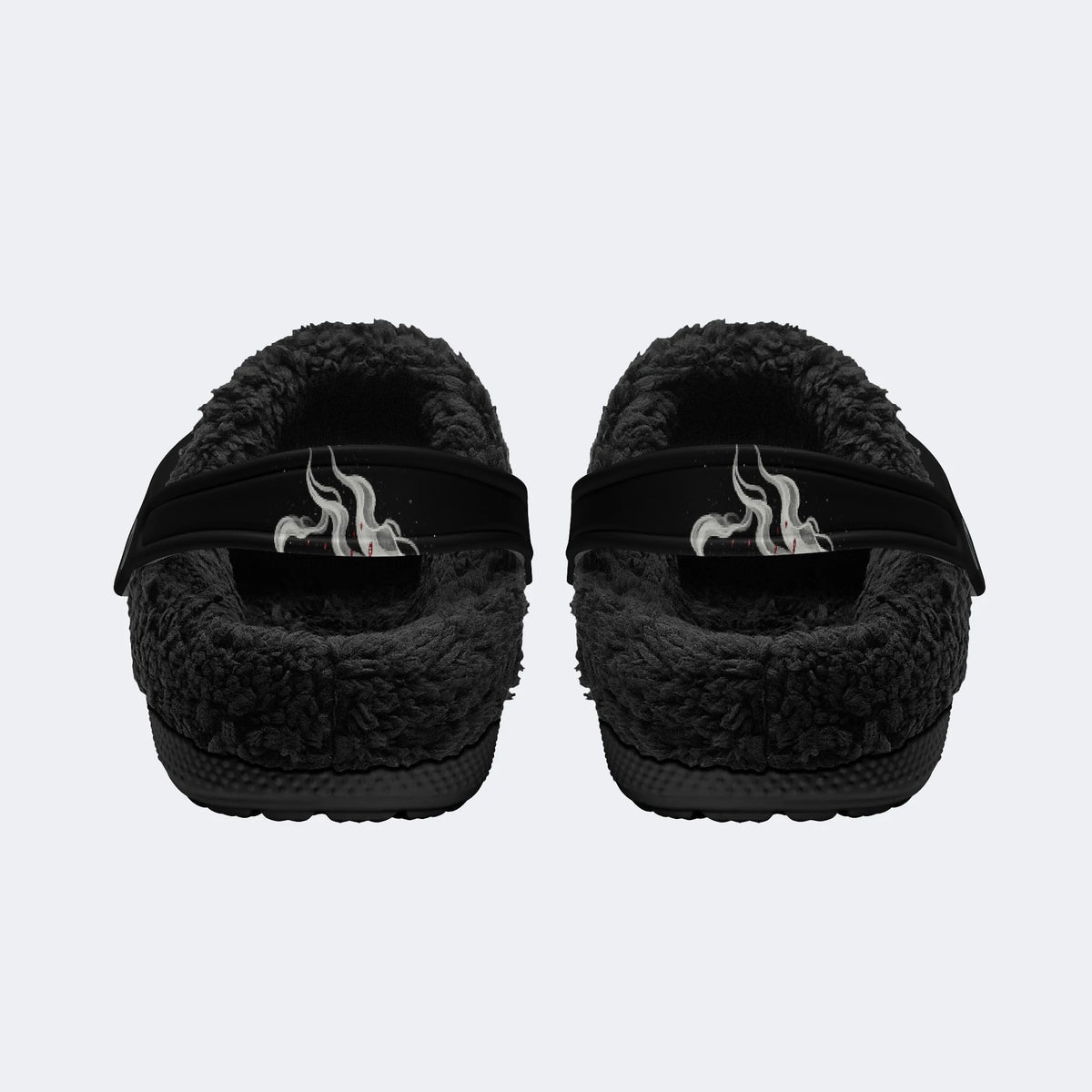 Dark Skull Rose - Fur Lined Slippers/Sandals