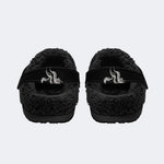 Dark Skull Rose - Fur Lined Slippers/Sandals