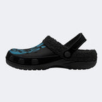 Dark Ice Flame Skull - Fur Lined Slippers/Sandals