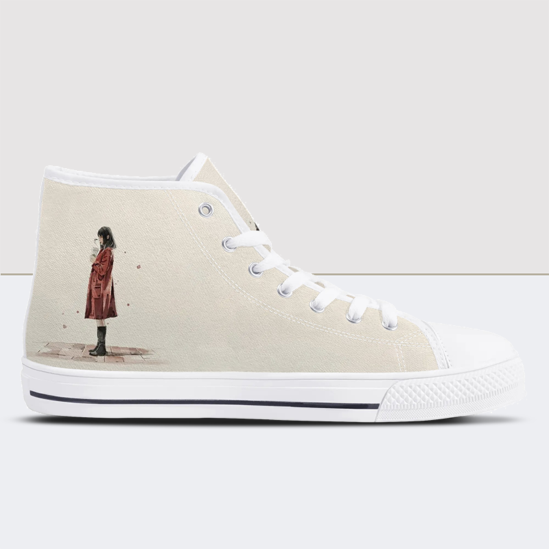 Yellow High Top Canvas Shoes