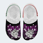 Unisex Horror Movie Graphic Print - Fur Lined Slippers/Sandals