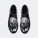 Unisex Retro Tattooed Girl Graveyard Skull Punk Print - Slip On Shoes