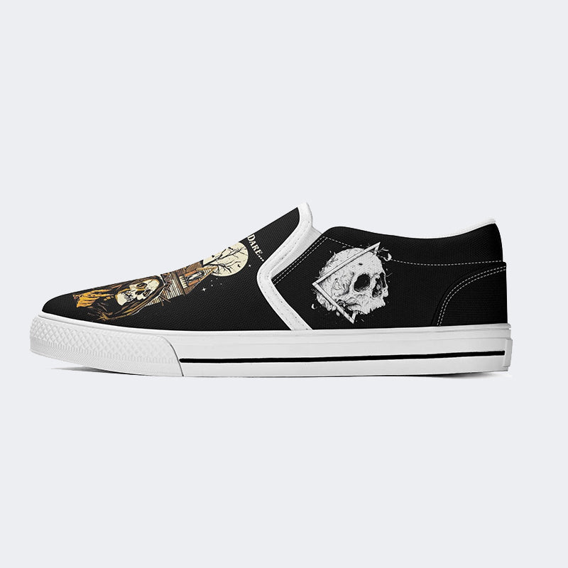 Unisex Hallwoeen Horror Print - Slip On Shoes