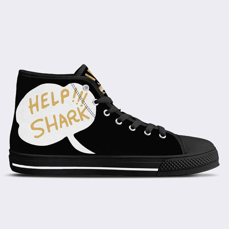 Quint's Shark Fishing Jaws Retro Unisex - High Top Canvas