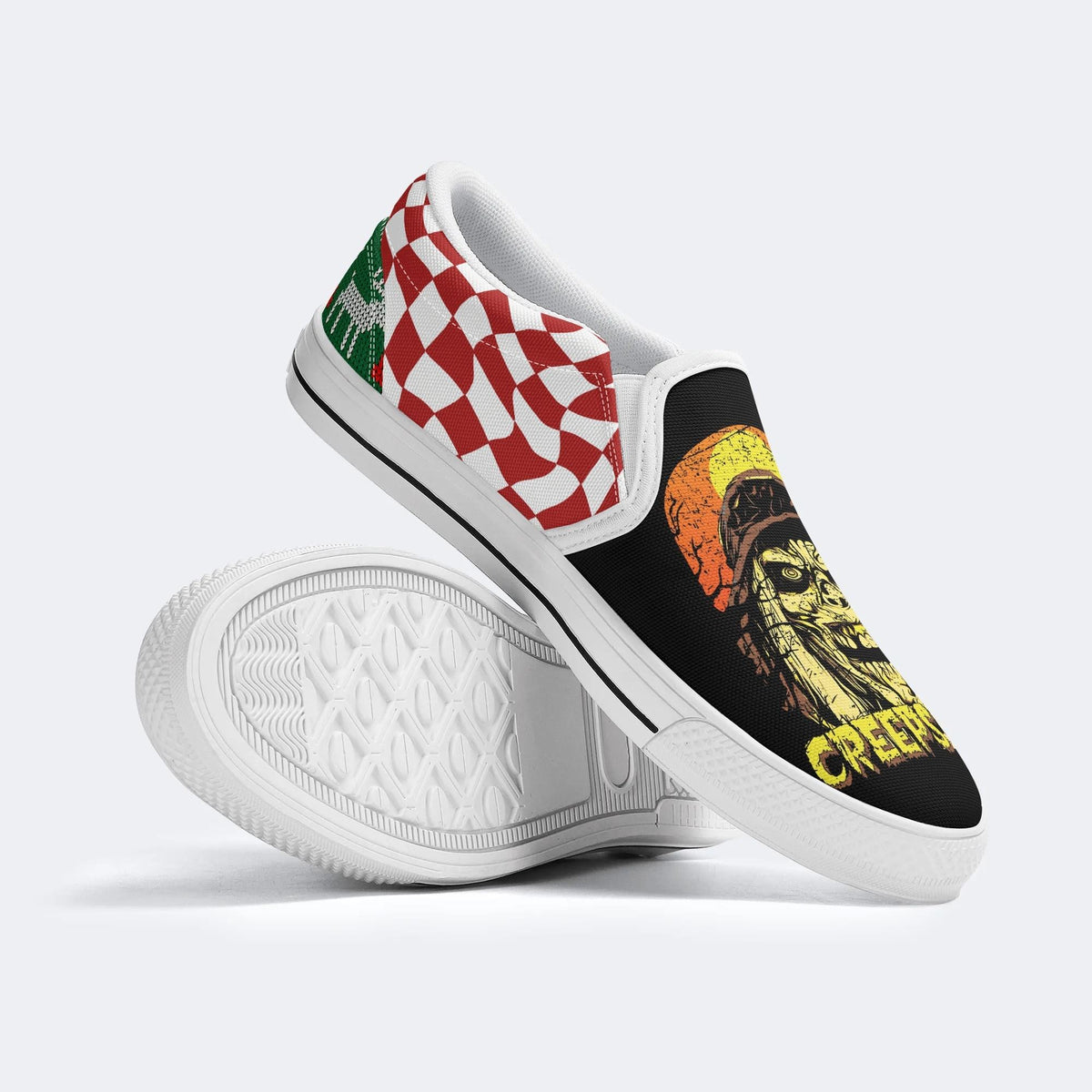 Horror Movie Graphic Print - Slip On Shoes