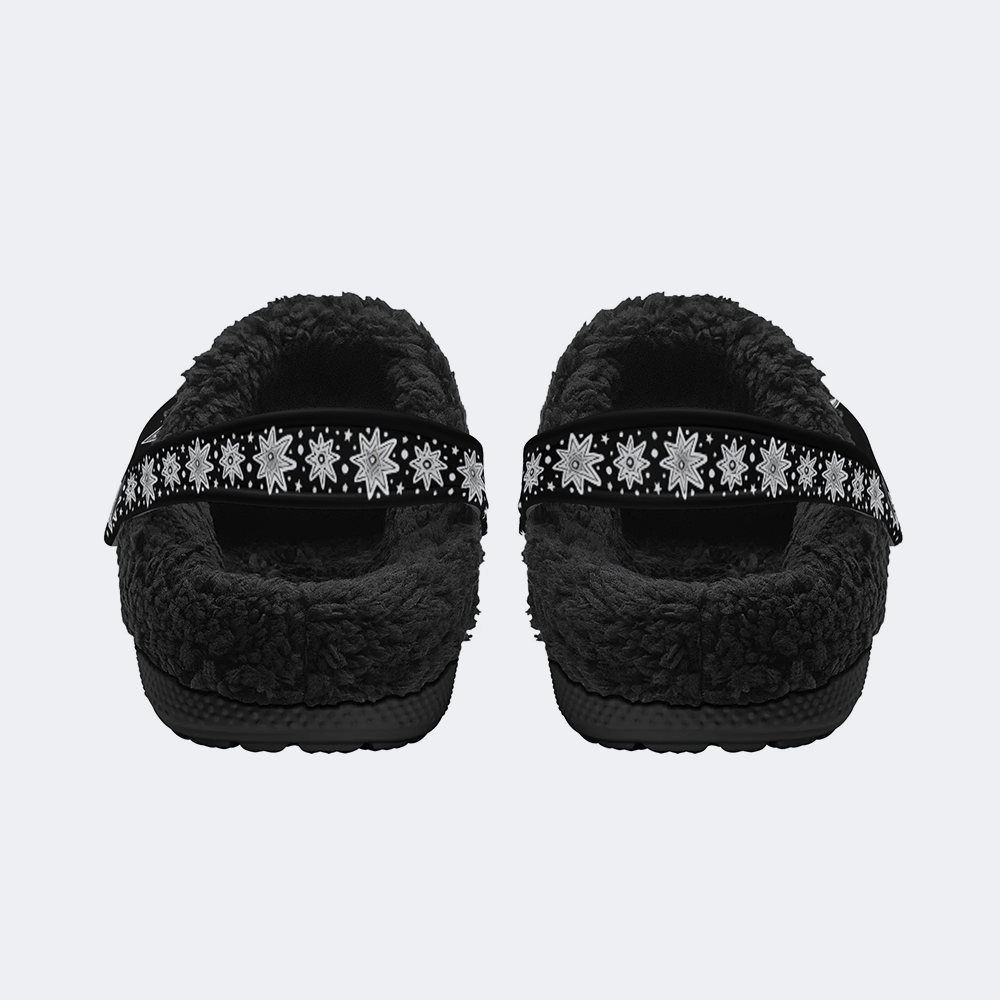 Pentagram Triple Moon - Fur Lined Slippers/Sandals