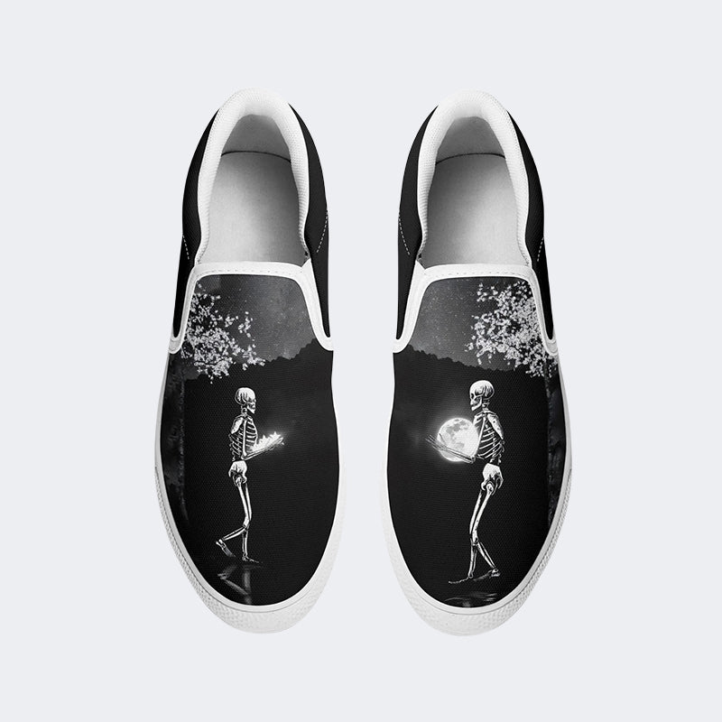 You Bring The Stars, I'll Bring The Moon Skull Print - Slip On Shoes