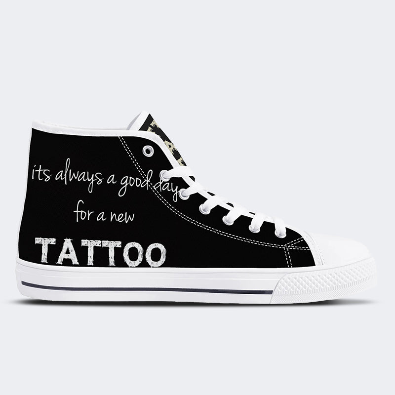 Unisex Tattoos Are Stupid Print - High Top Canvas